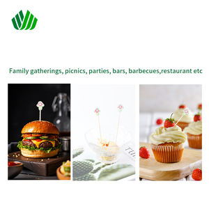 Palillos de Cóctel de Bambú con Forma de Hongo de 13 cm, Ecológicos y Compostables, para Fiestas, Picnics y Decoración de Restaurantes - Product Image 5