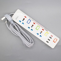 Stop Kontak Ekstensi Listrik Tipe C USB 3-Port 4-Outlet dengan Proteksi IP41