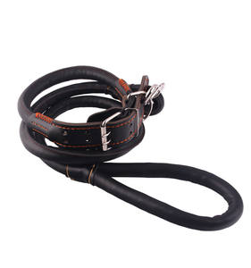 Grosir set tali anjing kekang kalung hewan peliharaan kerah kulit mewah besar medium - Product Image 6