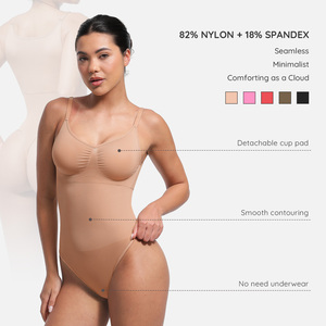 Vente en gros String sans couture contrôle du ventre femmes Bodys <span class=keywords><strong>amincissant</strong></span> coussinets amovibles une pièce <span class=keywords><strong>Body</strong></span> <span class=keywords><strong>Body</strong></span> Shapewear femmes - Product Image 3