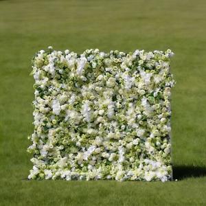 Opción Ideal de Decoración, Rollo de Pared de Flores Artificiales, Diseño Enrollable, Fondo para Cabina de Fotos en Bodas y Eventos - Product Image 1