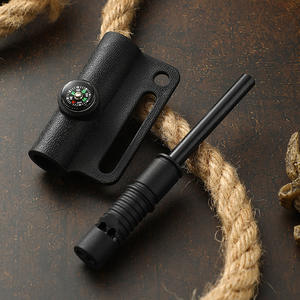 Encendedor de Magnesio Hongrui, Encendedor de Fuego de Gran Tamaño, Funda Kydex, Cuchillo Recto, Herramientas de Caza y Camping con Brújula y Silbato - Product Image 4