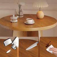 Table d'appoint moderne du milieu du siècle, table d'appoint ronde en bois avec pieds en bois massif pour la maison