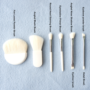 2024 <span class=keywords><strong>ZOOE</strong></span> Mini Kit de brochas cosméticas portátiles Juego de brochas de maquillaje de sombra de ojos de doble cabeza 6 piezas para caja de regalo - Product Image 2