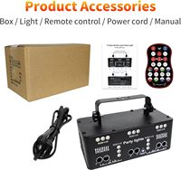 Projecteur de scène DJ à 21 lentilles avec télécommande, lumière de disco DMX, faisceau lumineux activé par le son, lumière de fête
