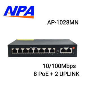 สวิตช์ PoE ความเร็วสูง 10 พอร์ต 8POE+2Uplink 120W พร้อมพาวเวอร์ในตัว โหมดคู่ ตัวเรือนโลหะ สำหรับ<span class=keywords><strong>กล้อง</strong></span>วงจรปิด IP Camera และ <span class=keywords><strong>WiFi</strong></span> AP - Product Image 3
