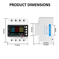 Disjoncteur intelligent Tuya WiFi 4P 100A triphasé avec minuterie, protection contre les surtensions/sous-tensions et réenclenchement automatique pour la maison