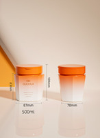 XGH Unique Design Vert Givré Vide 500ml PET En Plastique Cheveux Corps Gommage Conteneur Cosmétique Corps Beurre Crème Pot