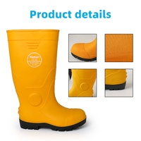 Bottes de pluie Vaultex personnalisées en PVC, hauteur genou, avec embout en acier, pour l'été/l'hiver, protection de chantier, imperméables, chaussures en caoutchouc unisexe