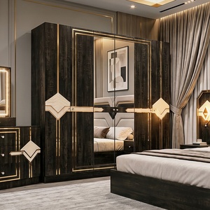 Juego de Muebles de Lujo para Dormitorio con Cama King Size, Estructura de Madera y Cabecera Iluminada, Estilo Moderno - Product Image 3