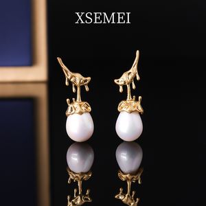 Conjunto de Joyería Elegante y Moderno Shi Family Pearl High-Intensity Heavenly Maiden, Collar Multicapa y Pendientes - Product Image 3