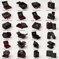 Boîte rigide pliante en carton noir de luxe personnalisée, avec couvercle magnétique, pour produits de marque