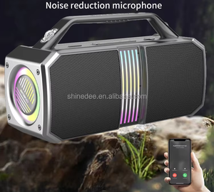 Subwoofer envolvente de audio activo luminoso rentable para acampar al aire libre Altavoz Boombox de gran potencia de 60W con iluminación RGB - Product Image 4
