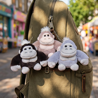 Peluche Gorille Mignonne de Simulation, Super Douce en Coton PP, Pendentif Porte-clés, Décoration pour Sac à Dos de Couple, Vente en Gros