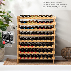 Estante para Vino de Bambú con Capacidad para 50 Botellas, Mueble para el Hogar - Product Image 2