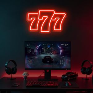 Enseignes néon 777 – Décoration murale pour sororité grecque, cadeaux pour femmes, accessoires de remise de diplôme rose et vert, lumières néon pour la maison - Product Image 5