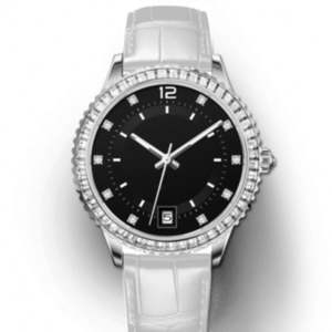 Reloj de Lujo Luminoso para Mujer, con Moissanita, Visualización de Fecha, Mecánico Automático, Correa de Cuero - Product Image 1