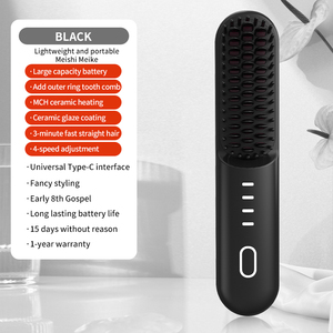 <span class=keywords><strong>Brosse</strong></span> thermique anti-brûlure de voyage avec réglage à 4 niveaux, <span class=keywords><strong>brosse</strong></span> <span class=keywords><strong>lissante</strong></span> thermique 4000 mAh, meilleure <span class=keywords><strong>brosse</strong></span> <span class=keywords><strong>lissante</strong></span> pour un usage quotidien - Product Image 4