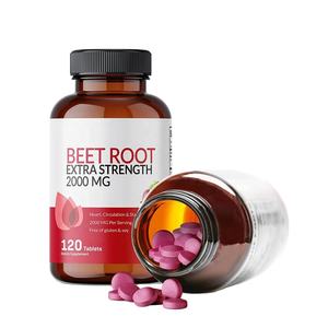 GMP HACCP Soporte de circulación Salud Suplemento de óxido nítrico Tabletas de extracto de raíz de remolacha orgánica roja - Product Image 1