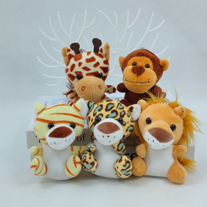 Động Vật Hoang Dã Sang Trọng <span class=keywords><strong>Keychain</strong></span> 50PC Moq Leopard Tiger Lion Voi Khỉ Hươu Cao Cổ Mềm Nhồi Móc Chìa Khóa - Product Image 2