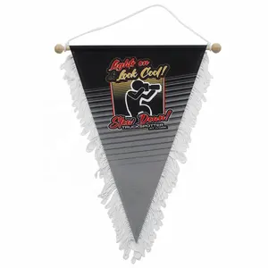 Pubblicità personalizzata materiale satinato Non tessuto Club National Football Pennant Exchange Souvenir Wall Banner Flags