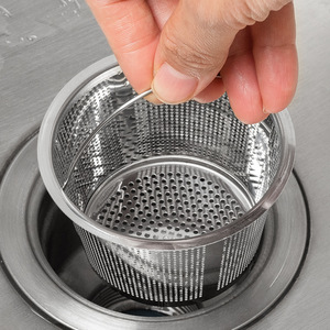 Yolecen Filtro de desagüe para fregadero de cocina de acero inoxidable con asa, red de filtro de borde ancho, material metálico de repuesto inoxidable - Product Image 5