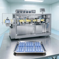 Machine de fabrication d'ampoules, thermoformage, remplissage et scellage de blisters liquides pour doses individuelles en plastique de 1 à 50 ml