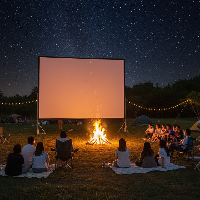TEUXSEE Factory Wholesale Screen 270-inch 16:9 Quick Fold Projection Screen Front Outdoor Home Theater Projector Screen