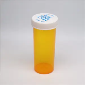 Maysure 8 13 16 20 30 40 60DR Amber Push & Turn Pill Bottles Medical Rx Push Down Turn Pill Vial