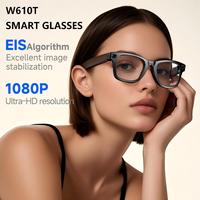 Lunettes Intelligentes IA W610T avec Caméra 8MP, Enregistrement Vidéo, Traduction IA, Assistant Vocal, Appel BT, Musique – Lunettes de Soleil Homme Femme