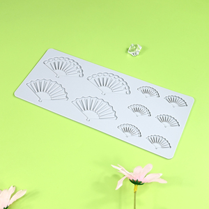 Fan Shape Silicone Lace Mold 10 Cavity Chinese Style Folding Fan Fondant Mould for Cake Decorating Chocolate Sugar <b>Craft</b> DIY - Product Image 5