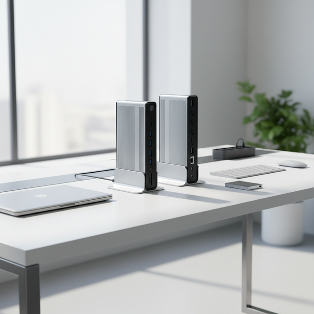 USB C Aluminum Alloy Docking Station 18 in 1 Triple Monitor 8K 4K 60Hz 120W DC Power Gigabit Ethernet for 2.1 for Laptop