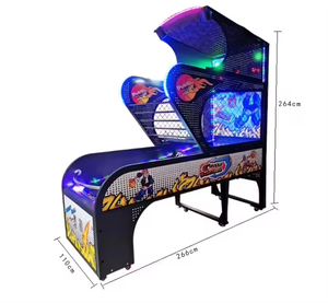 เครื่องเกมอาเขตเล่นบาสเก็ตบอลและชกมวยทำจากโลหะชุดสนุกพร้อมกระดาน LED - Product Image 1