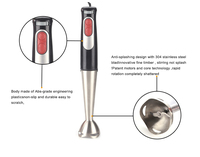 Mixeur Plongeant Électrique Multifonction 700W en Plastique avec Contrôle par Bouton Poussoir à Vitesse Variable et 5+ Vitesses pour Usage Domestique