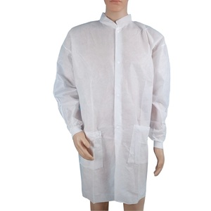 <span class=keywords><strong>Bata</strong></span> de Laboratorio Desechable No Tejida, Batas de Laboratorio Blancas No Tejidas, Ropa de Trabajo Unisex, <span class=keywords><strong>Bata</strong></span> de Laboratorio - Product Image 1