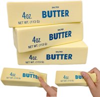 Échantillon GRATUIT – Jouet anti-stress en forme de bloc de beurre à rebond lent, jouet sensoriel simulation alimentaire, jouets squishy, pack surprise, logo personnalisé, cadeau