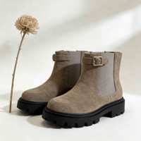 Vente directe d'usine, bottes à lacets décontractées confortables personnalisées pour femmes, cuir véritable, été automne