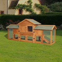 Clapet à lapin en bois Lapin Lapin Cage avec 2 pistes Maison Habitats pour petits animaux