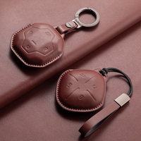 Estuche Plegable para Llaves de Coche de Cuero Vacuno de Primera Calidad Hecho a Mano para Chery JETOUR Traveler Shan Hai T1 T2PRO Da Sheng IDM King PLUS