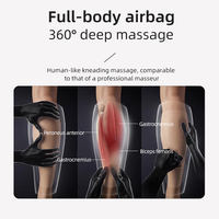 Masseur de mollets sans fil 4000 mAh avec 5 niveaux de chauffage et de compression, masseur de jambes rechargeable pour la circulation, l'œdème et le soulagement de la douleur