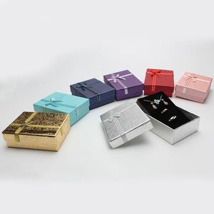 Hot Selling Novelty Design Most Popular Square Shape Jewelry Gift <b>Box</b> With Bowknot - Product Image 4