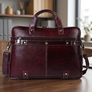 Sacs à ordinateur portables en cuir véritable, sac à dos messager convertible, sac à bandoulière classique, tendance, écologique, imperméable, grande capacité - Product Image 1