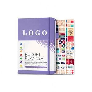 A5 Size Lavender Leather Hardcover Budget Planner & Expense Tracker Notebook-Gift <b>Journal</b> - Product Image 1