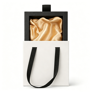 Luxury Sliding Drawer Jewelry Packaging <b>Box</b> With Ribbon Pull Custom Logo Paper <b>Gift</b> <b>Box</b> <b>For</b> Earrings <b>Rings</b> Necklaces - Product Image 1