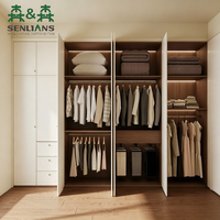 SLS Armoire dressing moderne sur mesure, durable et écologique, intégrée pleine hauteur pour chambre, avec rangement flexible interne