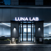 Enseigne lumineuse 3D personnalisée à LED, étanche, en métal rétroéclairé pour l'extérieur, idéale pour les magasins, les centres commerciaux et la publicité commerciale