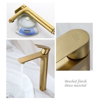Robinet de lavabo de salle de bain à poignée unique, finition chromée ou laiton personnalisée, mitigeur d'eau chaude et froide pour hôtel