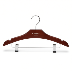 Cintre robuste en métal pour pantalons avec pinces – Organisateur de garde-robe d'hôtel résistant - Product Image 3