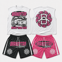 Ensemble short de basket-ball et t-shirt personnalisés pour hommes Ensemble de shorts d'athlétisme sans manches avec impression numérique pour hommes