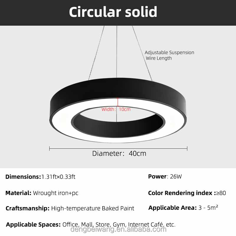Una forma di cerchio cavo da 20 watt con un diametro di 40cm